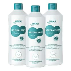 HAKA Neutralseife Liquid PurAllzweckreiniger Für Haushalt Und Auto, 3 X 1 Liter