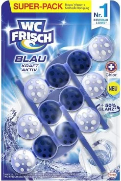 WC FRISCH Kraft Aktiv Blauspüler Chlor 9x150g WC Reiniger Toilettenreiniger -Reinigungsmittel Laden 049dd990 e04a 49ec ad58 e62cc2e536c0
