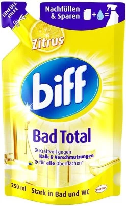 Biff Bad Total Zitrus Badreiniger Bad Reiniger Badezimmer 3x250 Ml Nachfüllpack -Reinigungsmittel Laden 14aabb3e 0157 43b0 b2ad 3fdd3c38b9ac