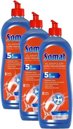 Somat Klarspüler Extra Trocken Effekt Geschirrspüler Geschirr 3x750ml Spülen