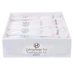 500x Zahnpflege-Set Weiss 14,5 Cm Lang Zahnbürste Zahncreme Einwegzahnbürste