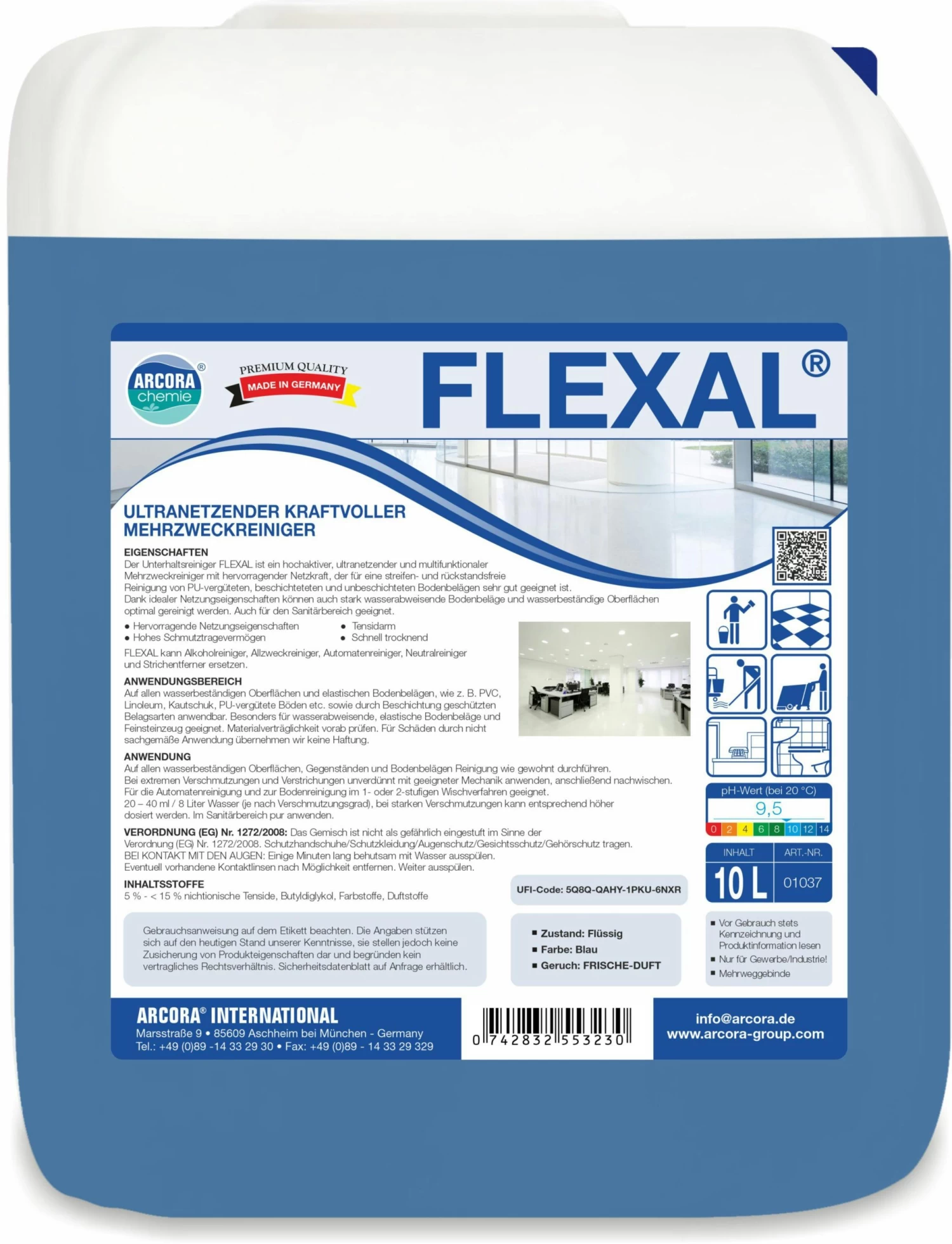 ARCORA Kraftvoller Mehrzweckreiniger FLEXAL, 10L 3 ARCORA Kraftvoller Mehrzweckreiniger FLEXAL, 10L