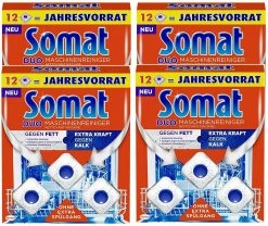 Somat Duo Maschinenreiniger Tabs Geschirrspül Reiniger 4x12 Stück Spülmittel