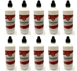 10x 1000ml Sanimo Handdesinfektionsmittel - Anwendungsfertig - Nach Rezept Der WHO Desinfektionsmittel Hände Nachfüllflasche