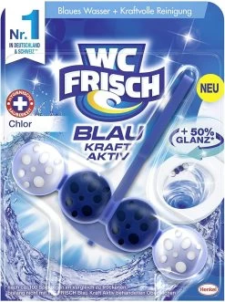 WC FRISCH Kraft Aktiv 4er Pack Blauspüler Chlor WC-Reiniger 4x1 Stück Farbspüler -Reinigungsmittel Laden 466eaaba 9d65 4c9f bdb4 45a53085e2c8 5