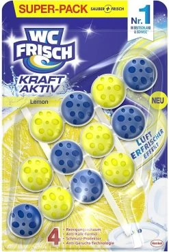 WC-Frisch Kraft Aktiv 4er Pack WC Duftspüler Lemon 1x4 Stück WC-Reiniger -Reinigungsmittel Laden 5195fc00 f15d 4795 b69f 3a11b58af5d7