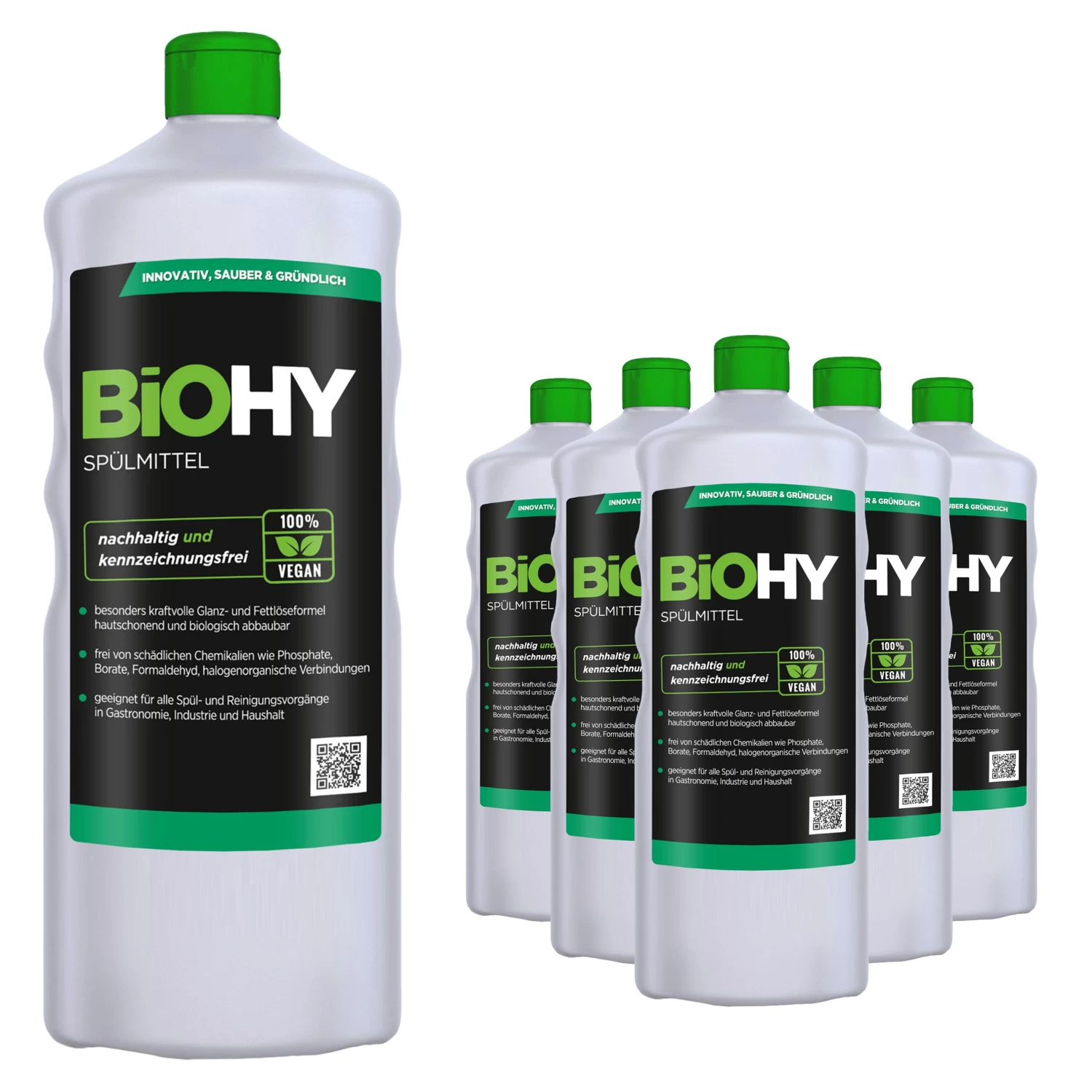 BiOHY Spülmittel (3x1l Flasche) | Frei Von Schädlichen Chemikalien & Biologisch Abbaubar | Glanz- & Fettlöseformel 5 BiOHY Spülmittel (3x1l Flasche) | Frei Von Schädlichen Chemikalien & Biologisch Abbaubar | Glanz- & Fettlöseformel – Bild 3