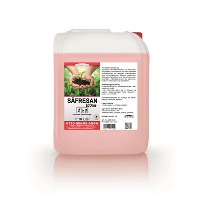 Lorito Säfresan Ecoline Kennzeichnungsfreier Alkalischer Sanitärreiniger 10 Liter 8 Lorito Säfresan Ecoline Kennzeichnungsfreier Alkalischer Sanitärreiniger 10 Liter – Bild 6