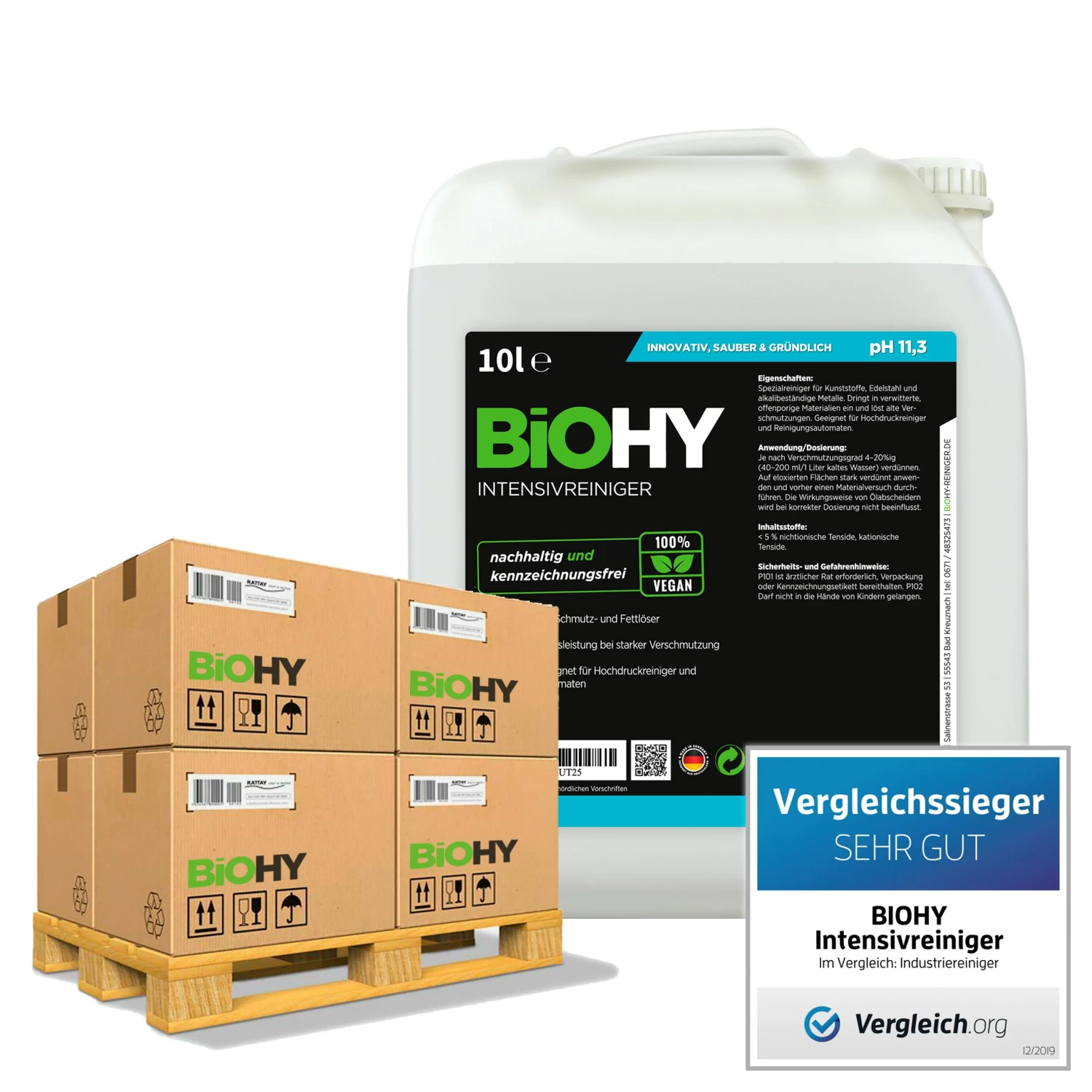 BiOHY Intensivreiniger Universal (10l Kanister) | Hochleistungs-INDUSTRIEREINIGER | Grundreiniger Ideal Für Hochdruckreiniger, Schaumarm 5 BiOHY Intensivreiniger Universal (10l Kanister) | Hochleistungs-INDUSTRIEREINIGER | Grundreiniger Ideal Für Hochdruckreiniger, Schaumarm – Bild 3