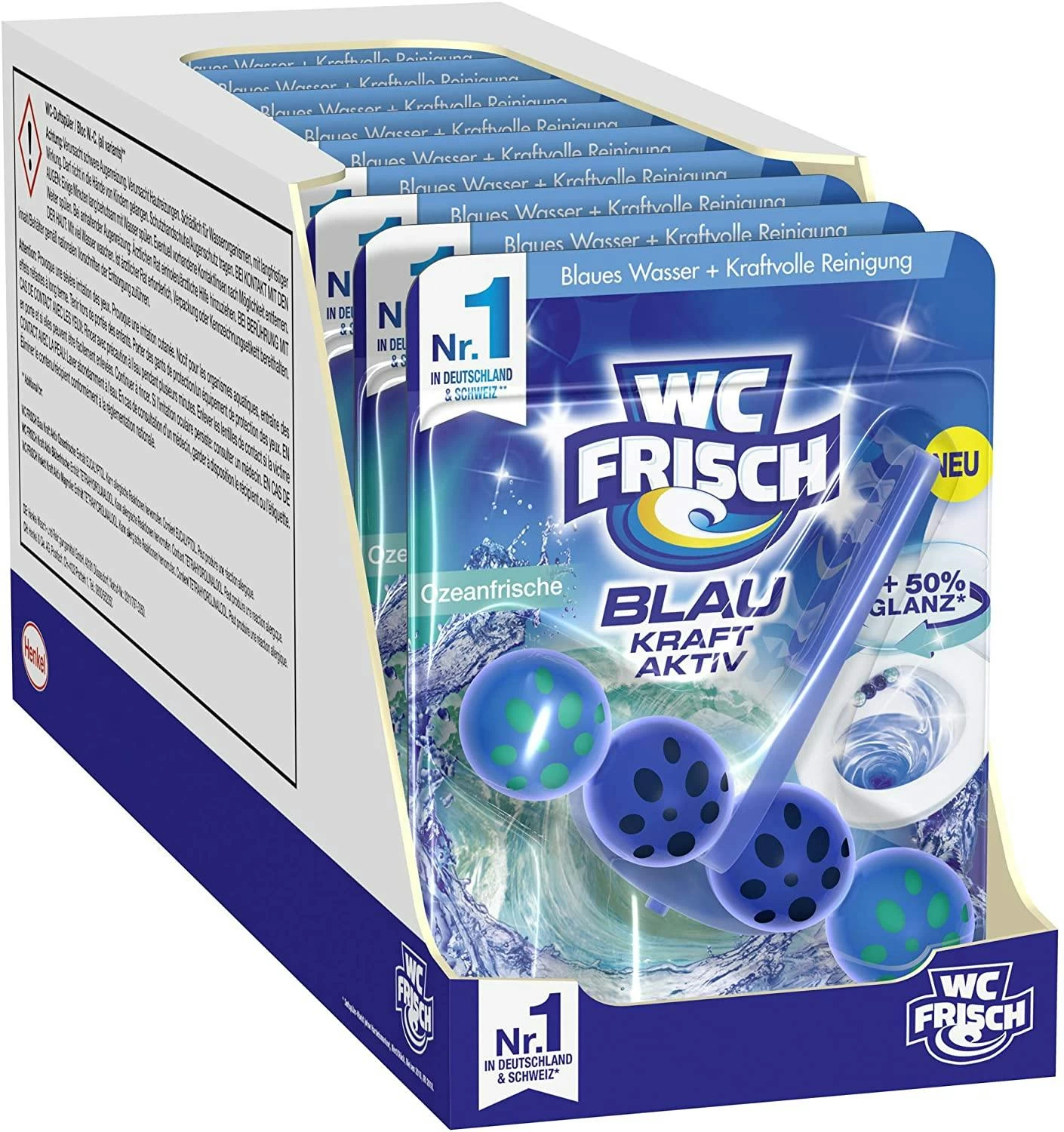 WC FRISCH Kraft Aktiv Blauspüler Blütenfrische 10x50g WC-Reiniger Reinigung 5 WC FRISCH Kraft Aktiv Blauspüler Blütenfrische 10x50g WC-Reiniger Reinigung – Bild 3