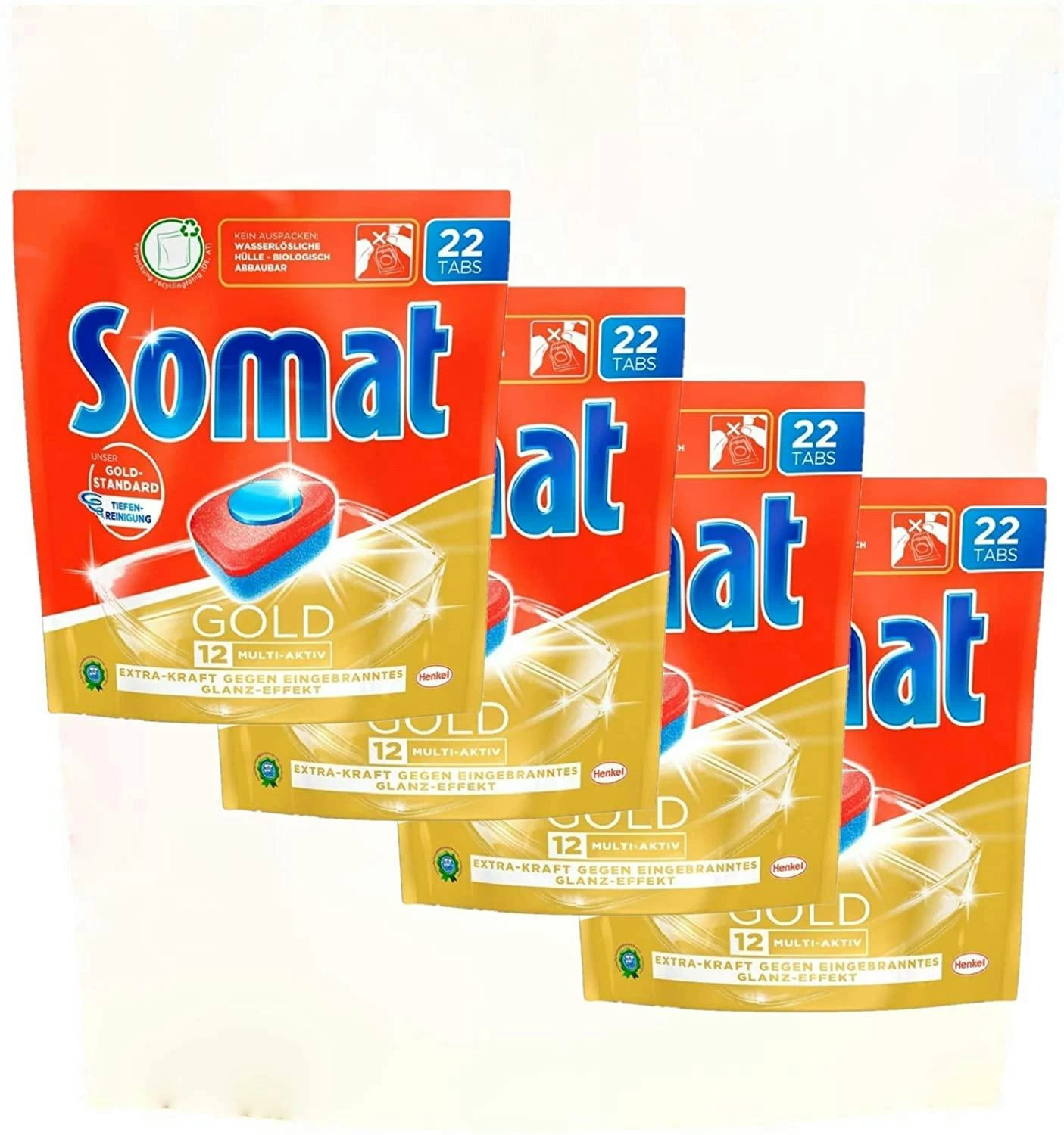 Somat 12 Gold Multiaktiv Spülmaschinentabs 22 Tabs Geschirrspültabs Reinigung 4 Somat 12 Gold Multiaktiv Spülmaschinentabs 22 Tabs Geschirrspültabs Reinigung – Bild 2