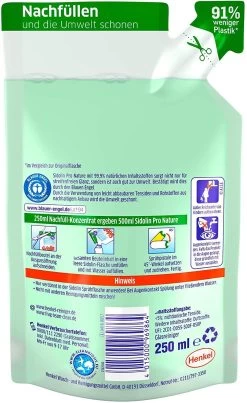 Sidolin Pro Nature PH-neutraler Glasreiniger Reinigung 250 Ml Nachfüllpack 12 Sidolin Pro Nature PH-neutraler Glasreiniger Reinigung 250 Ml Nachfüllpack -Reinigungsmittel Laden 7d52a90d f957 431f a24e f710e5ce8a6f 1