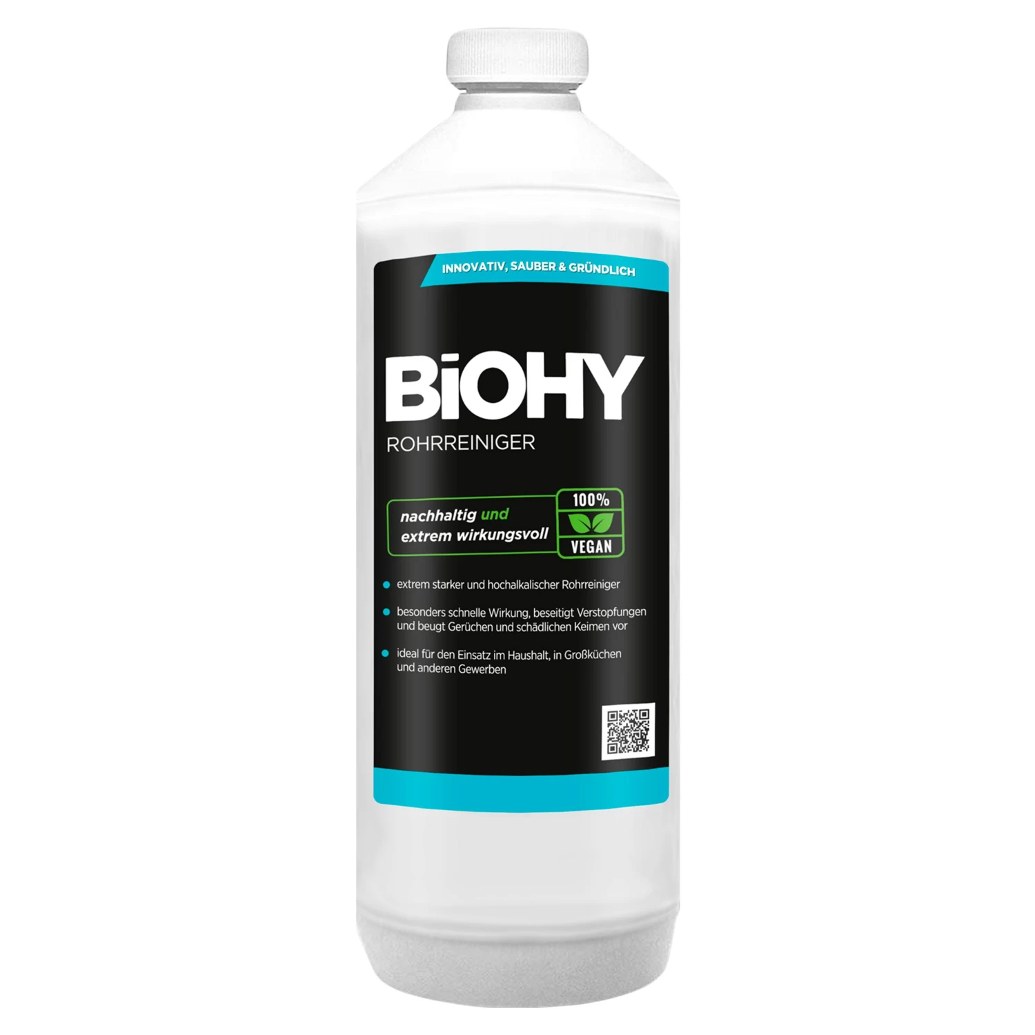 BiOHY Rohrreiniger (12x1l Flasche) | EXTRA STARK | Flüssiger, Hochkonzentrierter Abflussreiniger | Geruchsneutral | Für Alle Verstopfungen 4 BiOHY Rohrreiniger (12x1l Flasche) | EXTRA STARK | Flüssiger, Hochkonzentrierter Abflussreiniger | Geruchsneutral | Für Alle Verstopfungen – Bild 2