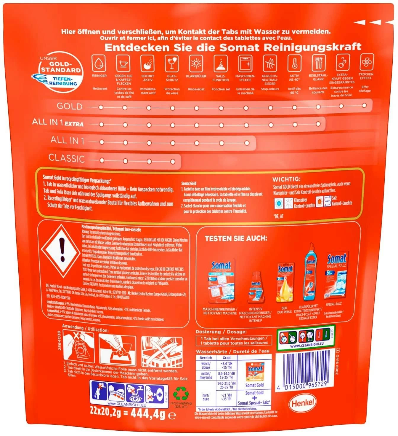 Somat 12 Gold Multiaktiv Spülmaschinentabs 22 Tabs Geschirrspültabs Reinigung 9 Somat 12 Gold Multiaktiv Spülmaschinentabs 22 Tabs Geschirrspültabs Reinigung – Bild 7