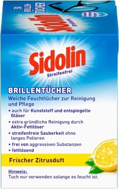 Sidolin Brillen Putztücher 50 Stück Reinigungstücher Brillenputztücher Reiniger -Reinigungsmittel Laden 9539c75e 1afc 42c3 a09a a1df10248246