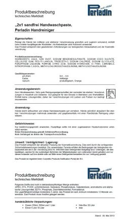 Perladin 2x1 HandreinigungsPaste Dose 250ml Handreinigung Handseife Werkstatt Seife Handwaschpaste Sandfrei -Reinigungsmittel Laden b3b4db8b 101e 4be5 bb3a 3d44b380acad