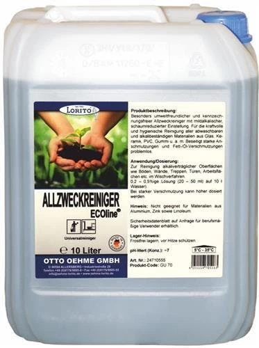Lorito Allzweckreiniger Ecoline Kennzeichnungsfreier Allround-Reiniger 10 Liter 3 Lorito Allzweckreiniger Ecoline Kennzeichnungsfreier Allround-Reiniger 10 Liter