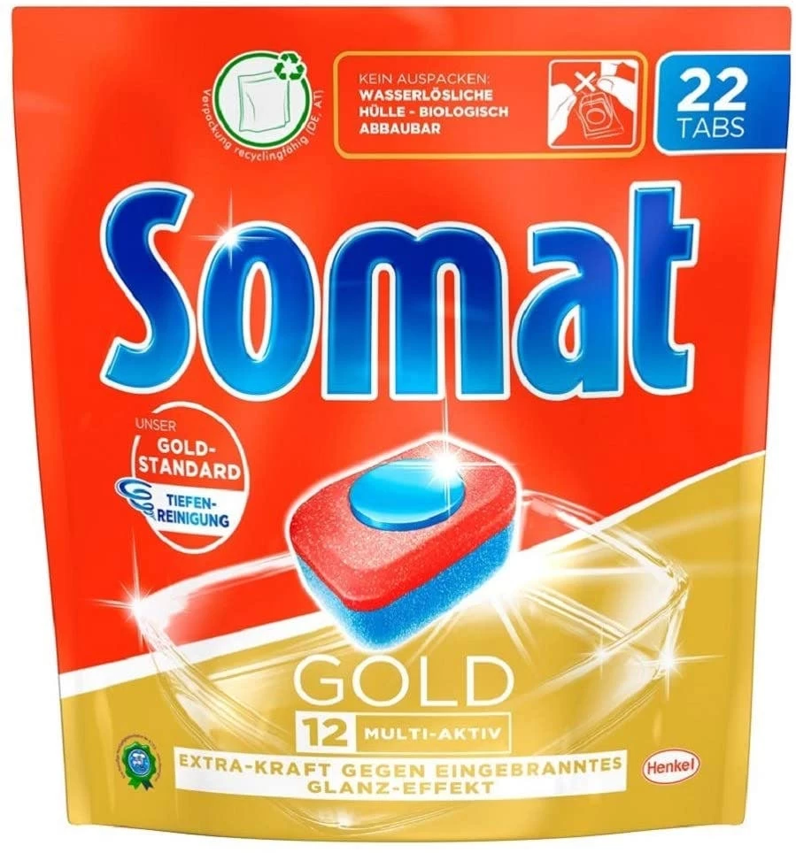Somat 12 Gold Multiaktiv Spülmaschinentabs 22 Tabs Geschirrspültabs Reinigung 3 Somat 12 Gold Multiaktiv Spülmaschinentabs 22 Tabs Geschirrspültabs Reinigung