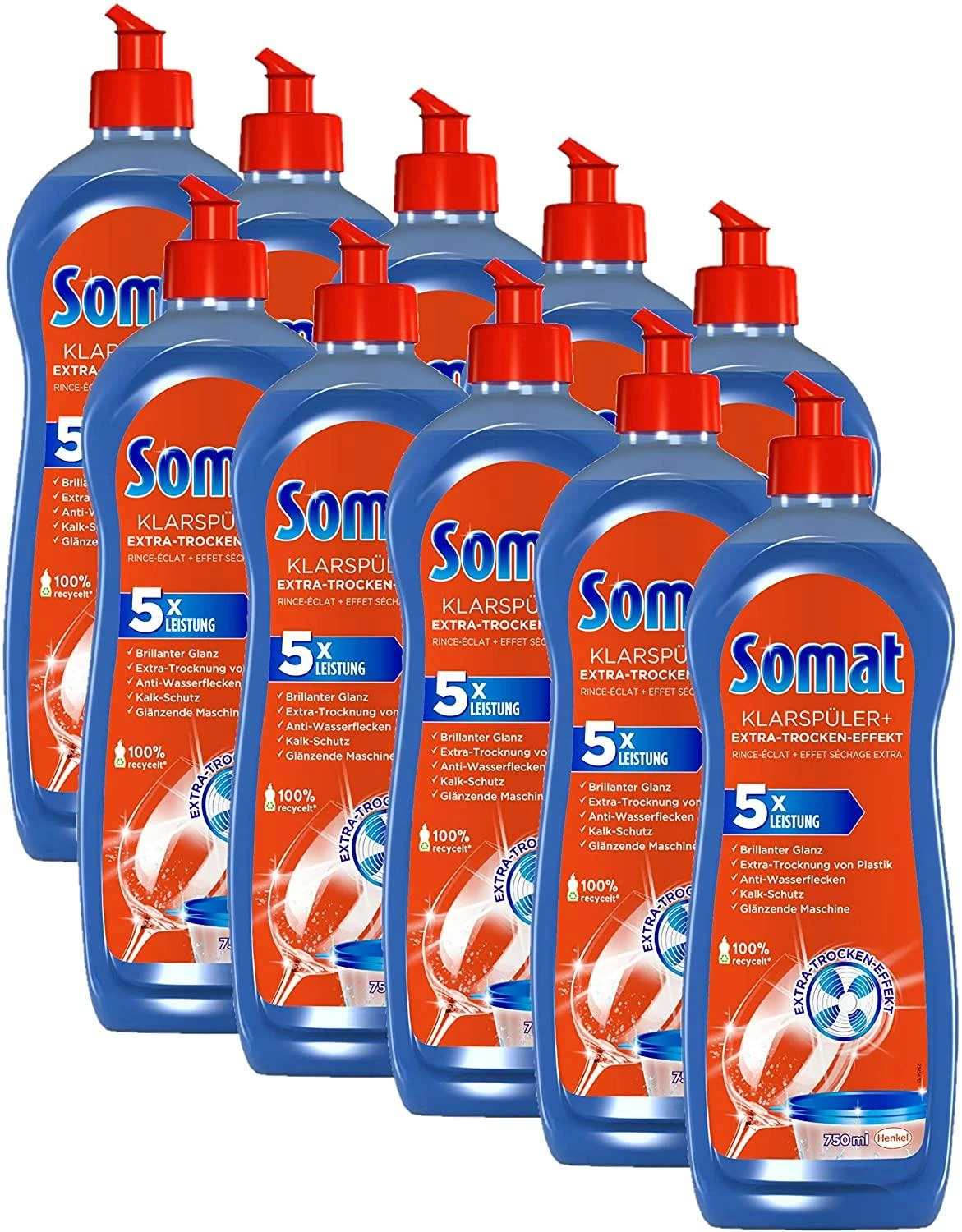 Somat Klarspüler Geschirrreiniger 10x750 Ml Spülmaschinenreiniger Reinigung 3 Somat Klarspüler Geschirrreiniger 10x750 Ml Spülmaschinenreiniger Reinigung