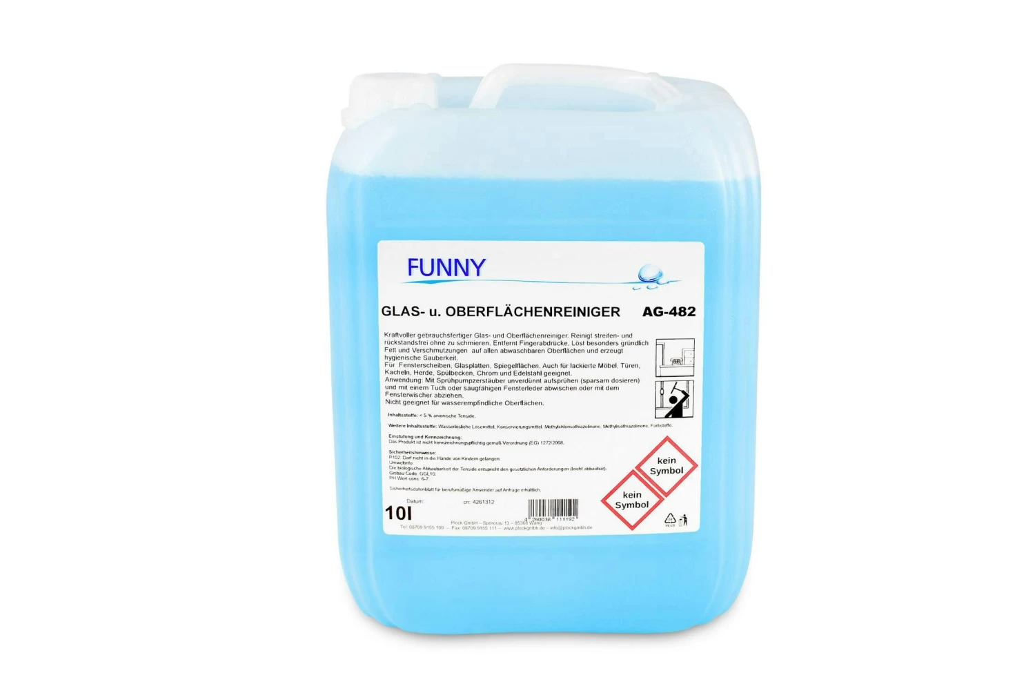 Funny Gläserreiniger, Desinfizierend, 10 Liter 4 Funny Gläserreiniger, Desinfizierend, 10 Liter – Bild 2