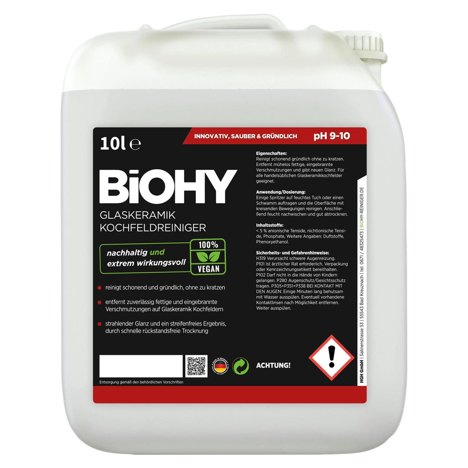 BiOHY Intensivreiniger Universal (10l Kanister) | Hochleistungs-INDUSTRIEREINIGER | Grundreiniger Ideal Für Hochdruckreiniger, Schaumarm 9 BiOHY Intensivreiniger Universal (10l Kanister) | Hochleistungs-INDUSTRIEREINIGER | Grundreiniger Ideal Für Hochdruckreiniger, Schaumarm – Bild 7