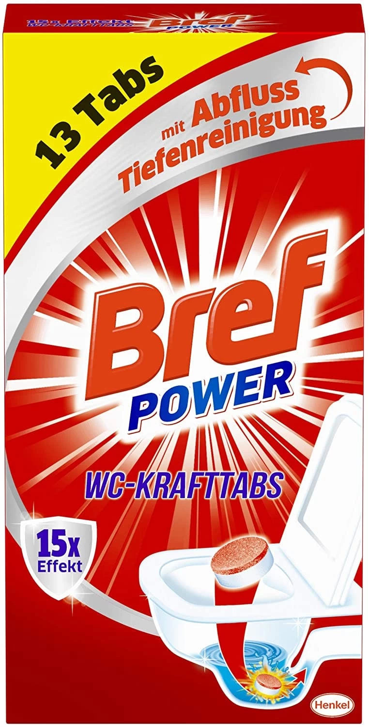 Bref Power WC Krafttabs Reiniger 15x Effekt 325g Abfluss Tiefenreinigung 3 Bref Power WC Krafttabs Reiniger 15x Effekt 325g Abfluss Tiefenreinigung