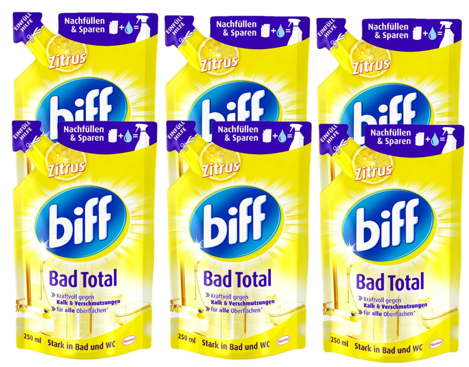 Biff Bad Total Zitrus Badreiniger Reiniger 5x750ml Sprühflasche Reinigungsmittel 7 Biff Bad Total Zitrus Badreiniger Reiniger 5x750ml Sprühflasche Reinigungsmittel – Bild 5